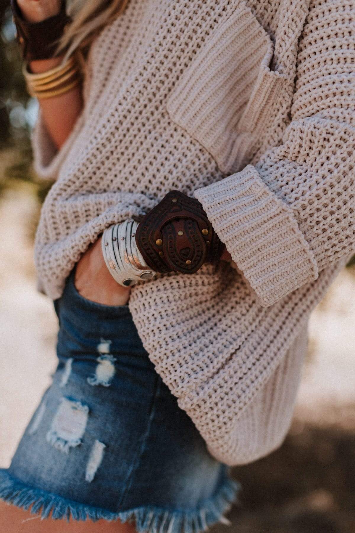 In the Saddle Leather Bracelet Cuff