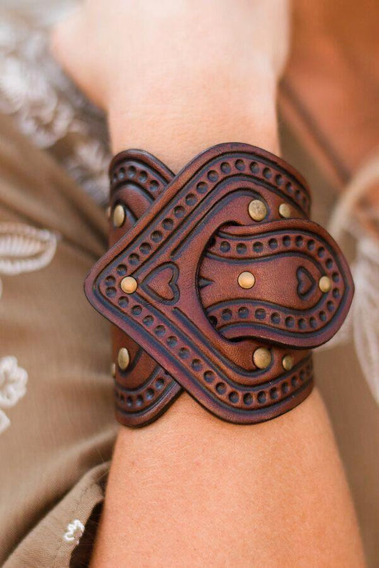 In the Saddle Leather Bracelet Cuff